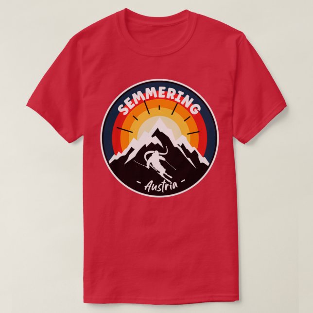 Camiseta Esqui Em Semmering Austria Vintage (Frente do Design)
