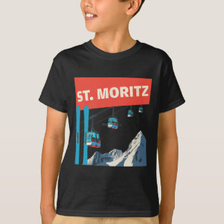 Camiseta Esqui em St. Moritz - Retro Esqui St. Moritz