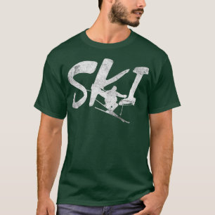 Camiseta Esqui Esqui Descoberto Neve Esportes Skis Lover Sk