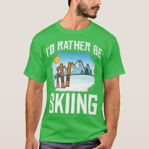 Camiseta Esqui Esqui Engraçado Esquiador Neve Esportes de i