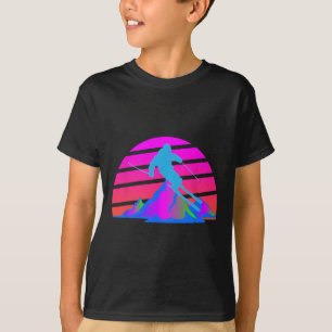 Camiseta Esqui Esquiador de inverno dos anos 80 90 Lama ret
