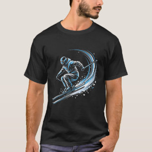 Camiseta Esqui Estilo Livre Esquiador Ação Esportes de Inve
