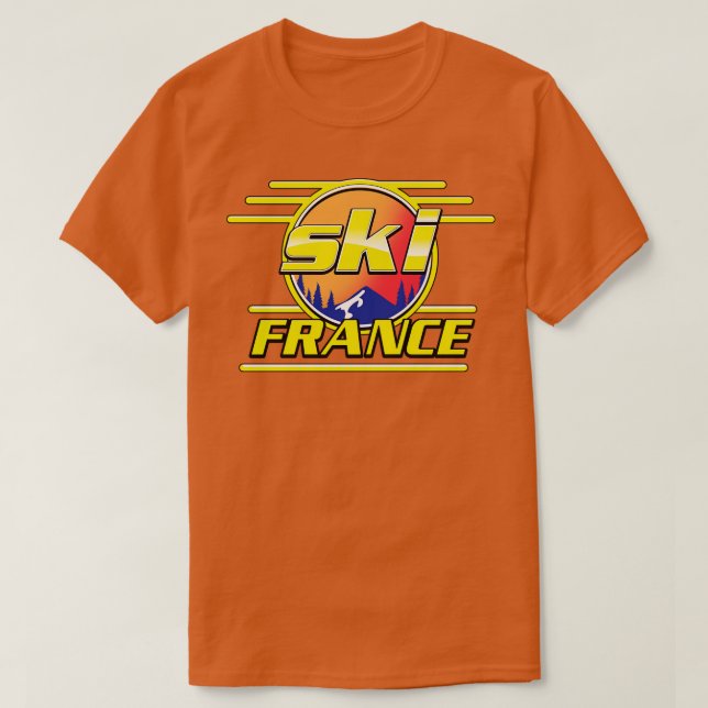 Camiseta Esqui França 80 (Frente do Design)
