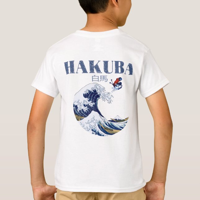 Camiseta Esqui HAKUBA, Arte Japonesa Vintage (Verso)