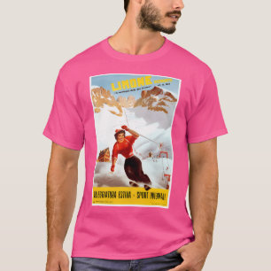 Camiseta Esqui Itália Vintage Limone Piemonte Itália Viagem