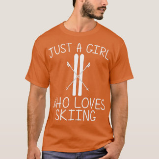 Camiseta Esqui legal Para Meninas Crianças Esquiar Skier Sn