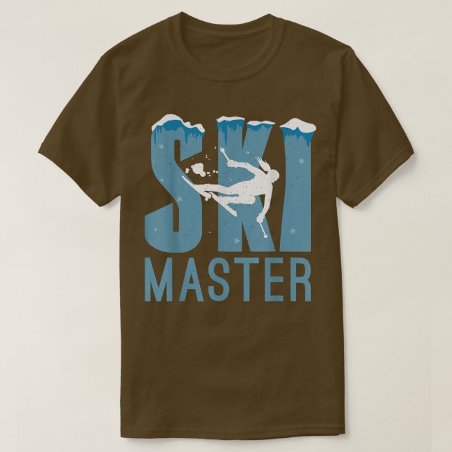 Camiseta Esqui Master Snow Winter Sport Skier (Frente do Design)