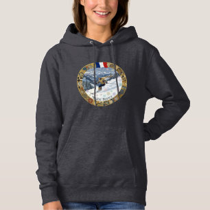 Camiseta Esqui Megève, França, Mulher Esquiadora