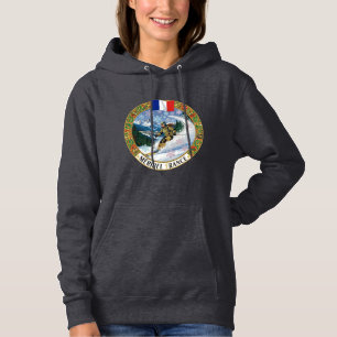 Camiseta Esqui Méribel, França, Mulher Esquiadora