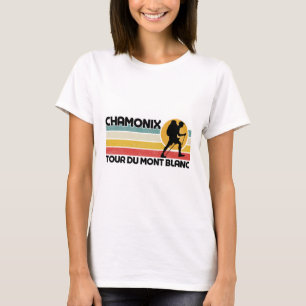 Camiseta Esqui na Área do Resort Chamonix Tour Du Mont Blan