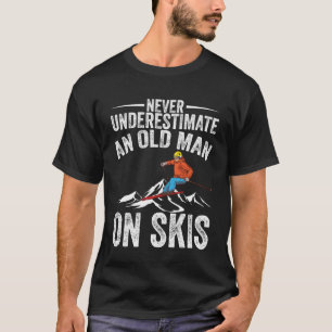 Camiseta Esqui Nunca Subestime Um Velho Em Homens De Pele