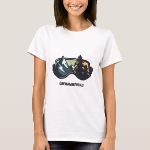 Camiseta Esqui Oberammergau Montanha Esquimando T Homens E 