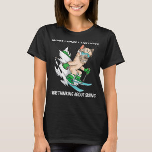 Camiseta Esqui Para Homens Mulheres Esquiar Estilo Livre Sk