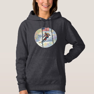 Camiseta Esqui Park City, Utah, Mulher Esquiadora