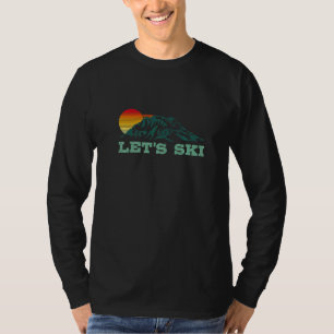 Camiseta Esqui Retro Montanhas 80s Resort De Esqui Vintage