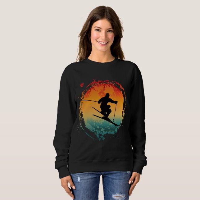 CAMISETA ESQUI RETRÔ VINTAGE  (Frente Completa)