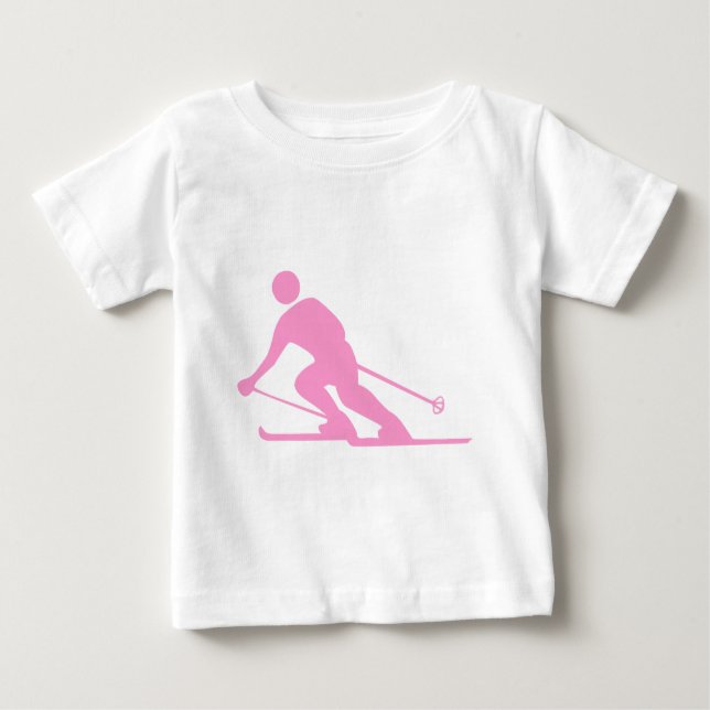 Camiseta Esqui - Rosa (Frente)