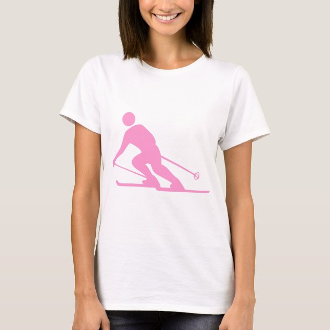 Camiseta Esqui - Rosa (Frente)