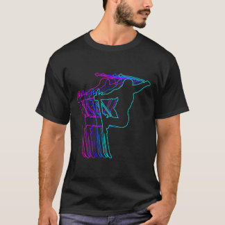Camiseta Esqui Skiier Nunca Subestime Um Velho Em Esqui