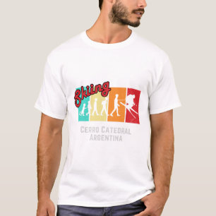 Camiseta Esqui T Cerro Catedral Argentina Para Homens e Mul