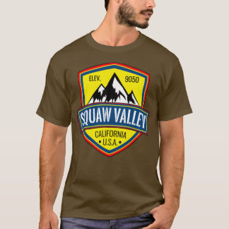 Camiseta Esqui Vale do Esqui Montanhas de Esqui na Califórn