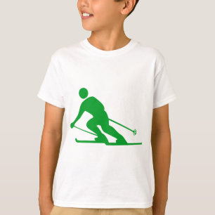 Camiseta Esqui - verde de grama