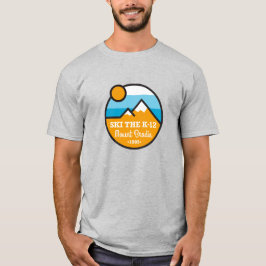 Camiseta Esquia o estilo do remendo K-12