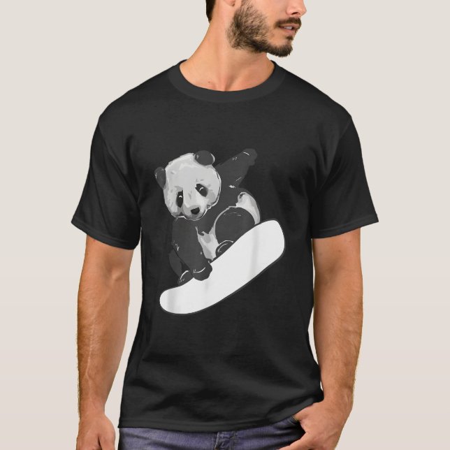 Camiseta Esquiação Panda de Esquiação (Frente)