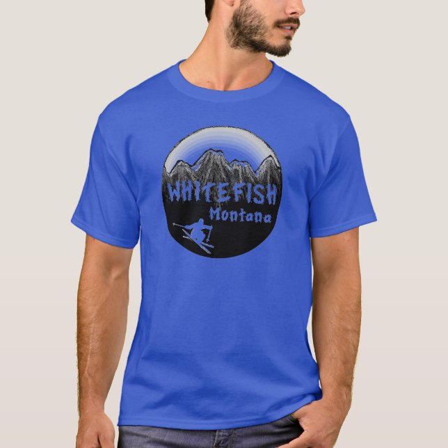 Camiseta Esquiador artístico Whitefish Montana (Frente)