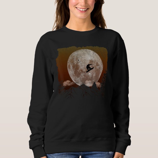 Camiseta Esquiador da Lua de Neve Montanhas Snowboard Frees (Frente)
