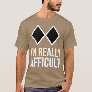 Camiseta Esquiador de esqui engraçado ou snowboard Eu sou m