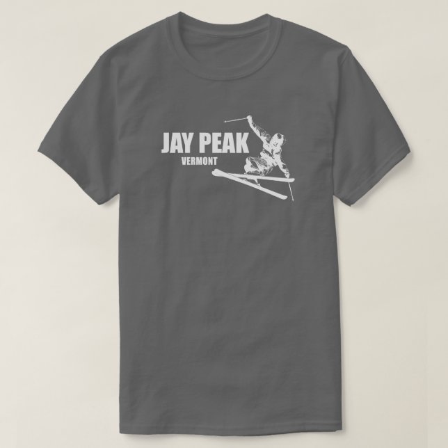 Camiseta Esquiador de Jay Peak Vermont (Frente do Design)