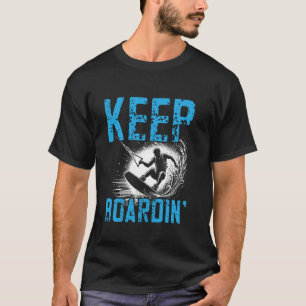 Camiseta Esquiador de Wake Surfing Continue Surfando Wake S