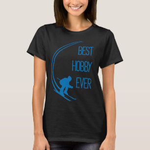 Camiseta esquiador esqui montanhas de neve de inverno esqui