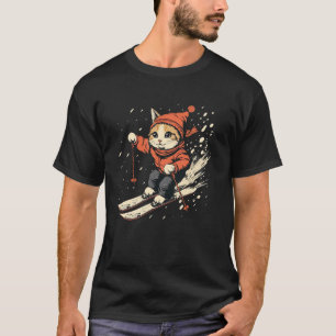 Camiseta Esquiadora estilo livre Cat sobre Esqui Estilo Liv