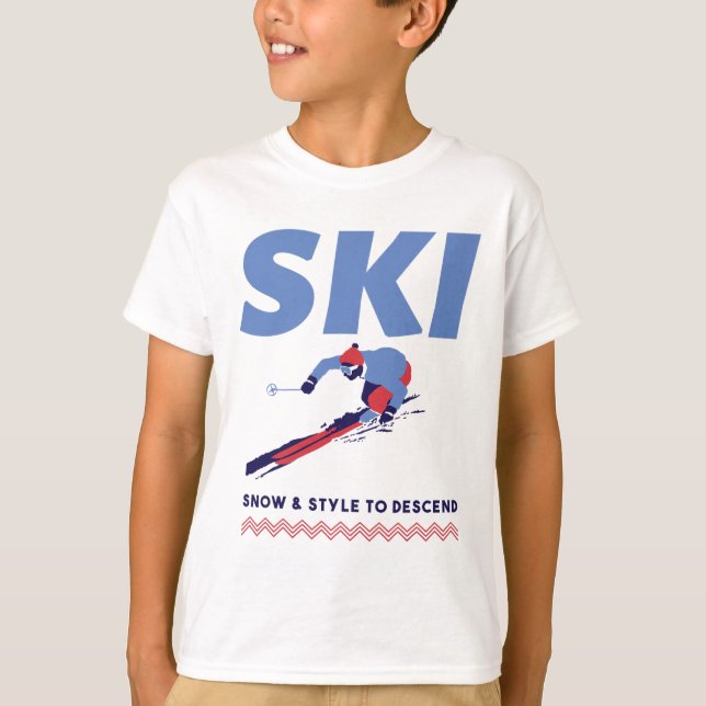 Camiseta Esquiando com Estilo nas Encostas (Frente)