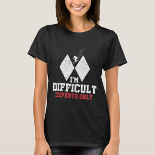 Camiseta Esquiando Eu Sou Difícil Somente Especialistas Pia