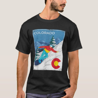 Camiseta Esquiando na neve de inverno no Colorado Esquiador