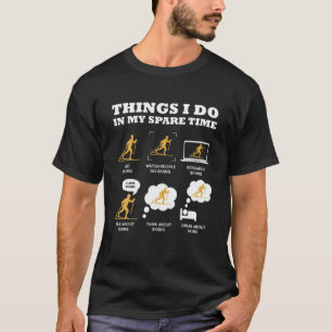 Camiseta Esquiar 6 Coisas Que Faço No Meu Tempo Livre Escut