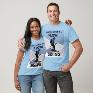 Camiseta Esquiar Basta Seguir o Fluxo Esquiar