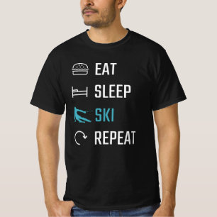Camiseta Esquiar - Comer Dormir Esquiar Repetir