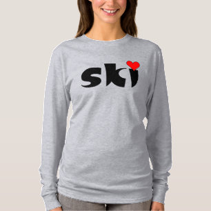 Camiseta Esquiar Coração Pequeno