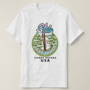 Camiseta Esquiar Lago Tahoe Sierra Nevada EUA