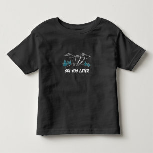 Camiseta Esquiar Mais Tarde Montanhas Esportes De Inverno