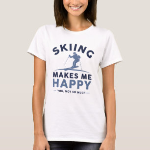 Camiseta Esquiar Me Faz Feliz Não Tanto