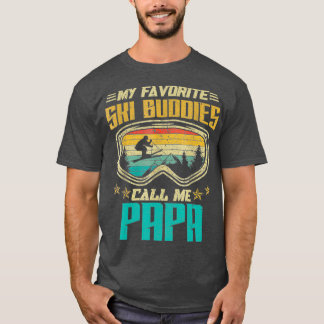 Camiseta Esquiar Meus Amigos de Esqui Favoritos Me Chamam D