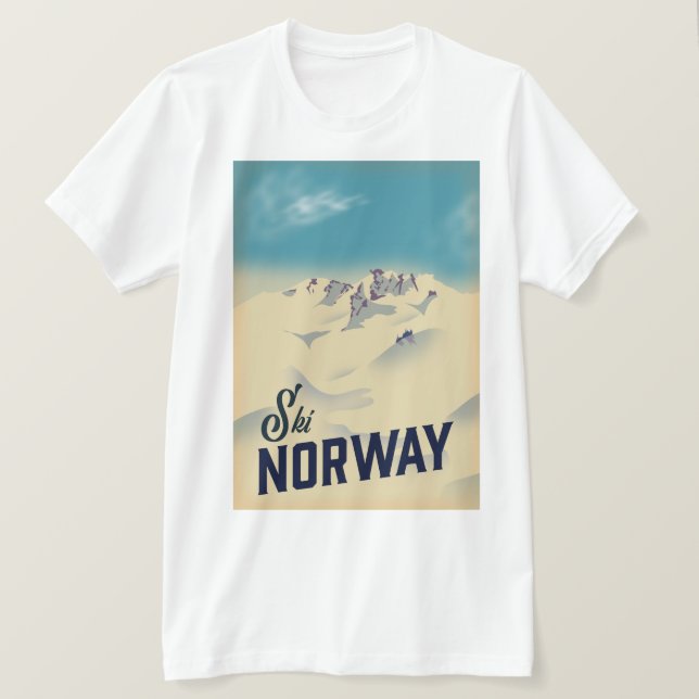 Camiseta Esquiar Noruega (Frente do Design)