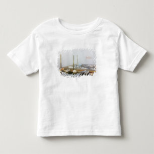 Camiseta Esquifes e nevoeiro da manhã em Southwest Harbor,