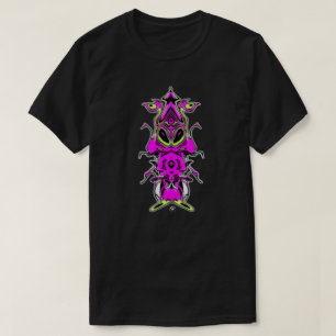 Camiseta Esquilo Alienígena Roxo Animal de Desenho Estranho
