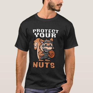 Camiseta Esquilo Amante de Beisebol Divertido Proteja Seus